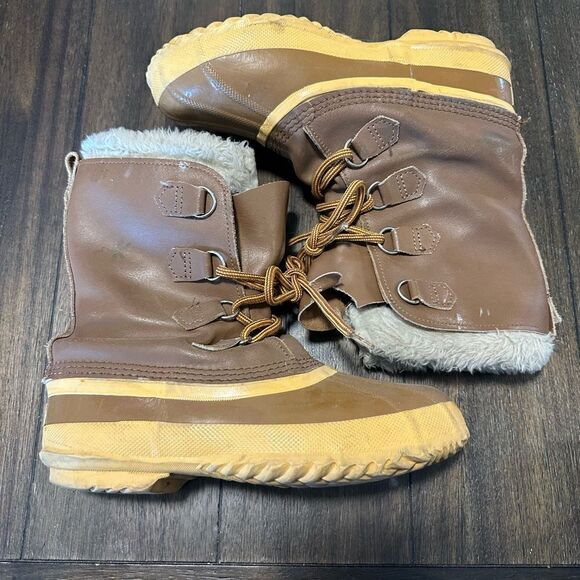 Sorel Kaufman Waterproof Pac Boots Mens Size 7 Made In Canada Vintage - Picture 1 of 6